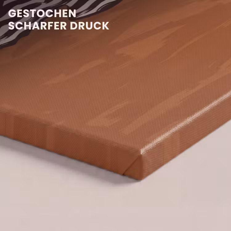 Dieren - Zeepaardje - Abstract - Bruin - Strepen canvas 2cm klein -closeup_print_DE