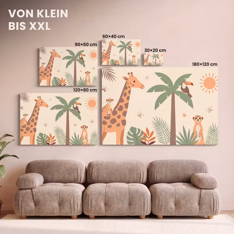Dieren - Tropisch - Safari - Kleurrijk canvas 2cm klein -Xsfeer8_DE