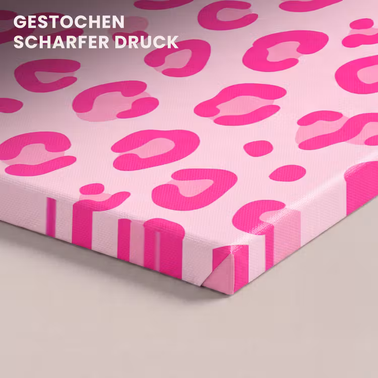 Dierenprint - Patroon - Abstract - Modern - Roze canvas 2cm klein -closeup_print_DE