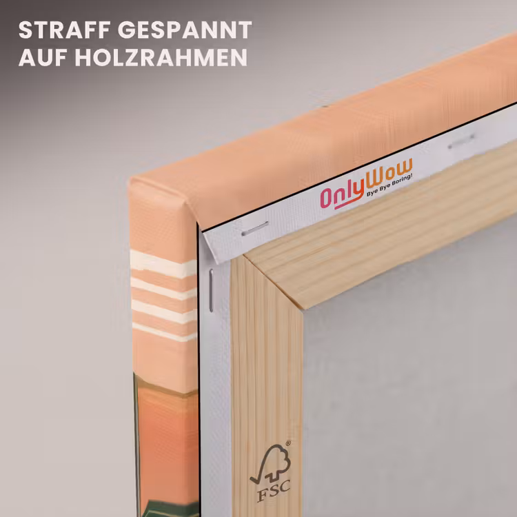 Tijger - Palmen - Cactus - Oranje canvas 2cm klein -uniquesellingpoint_afwerking-onlywow_DE