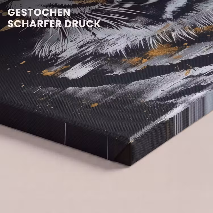 Tijger - Verfspatten - Goud canvas 2cm klein -closeup_print_DE