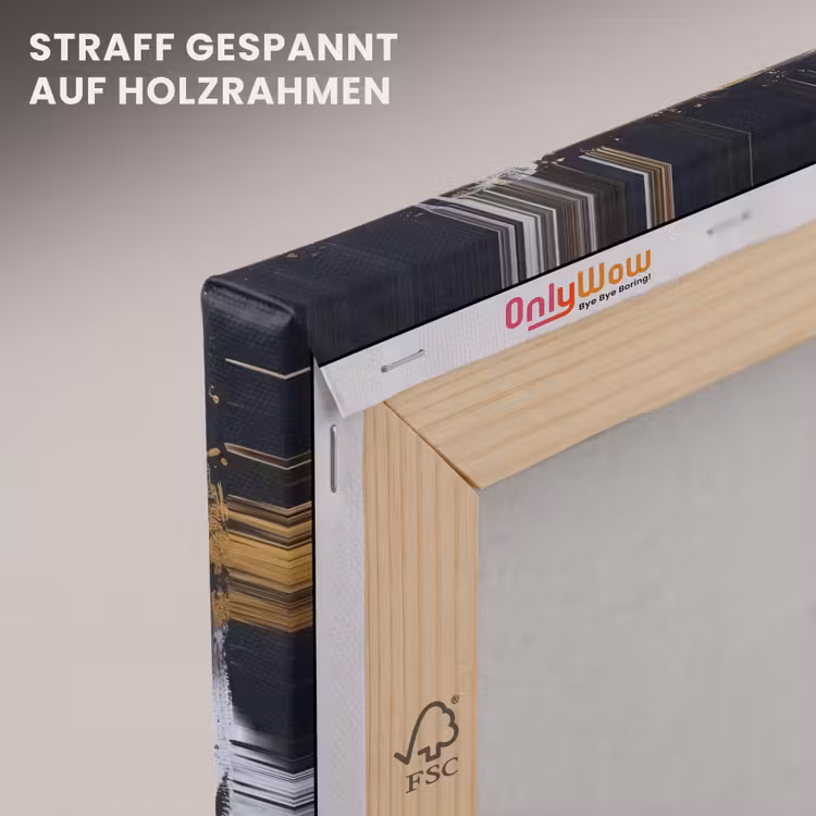 Tijger - Verfspatten - Goud canvas 2cm klein -uniquesellingpoint_afwerking-onlywow_DE