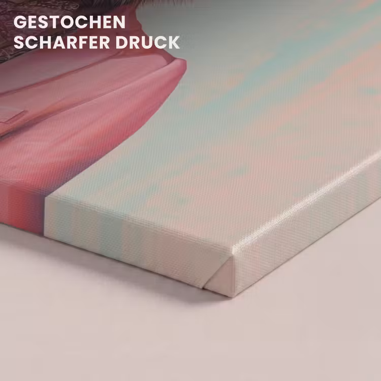 Tijger - Strik - Jasje - Roze canvas 2cm klein -uniquesellingpoint_afwerking-onlywow_DE