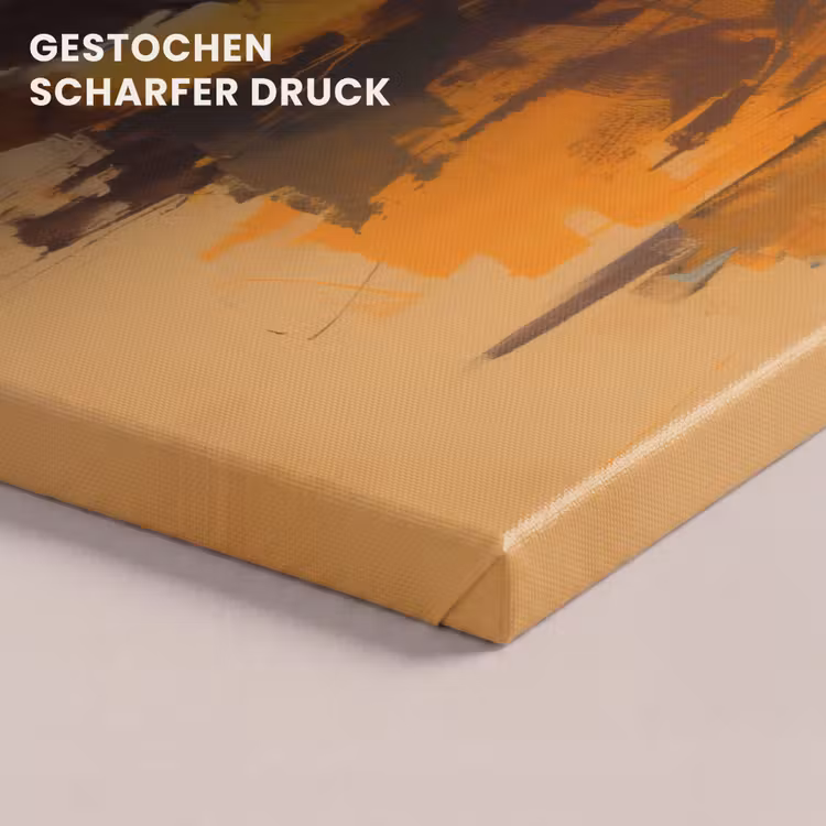 Tijger - Geschilderd - Oranje - Penseelstreken canvas 2cm klein -uniquesellingpoint_afwerking-onlywow_DE