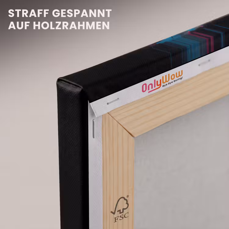 Tijger - Graffiti - Dieren - Zwart canvas 2cm klein -uniquesellingpoint_afwerking-onlywow_DE