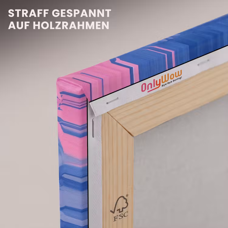 Tijger - Roze - Bladeren - Jungle canvas 2cm klein -uniquesellingpoint_afwerking-onlywow_DE