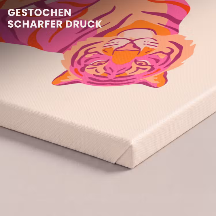 Tijger - Roze - Oranje canvas 2cm klein -closeup_print_DE
