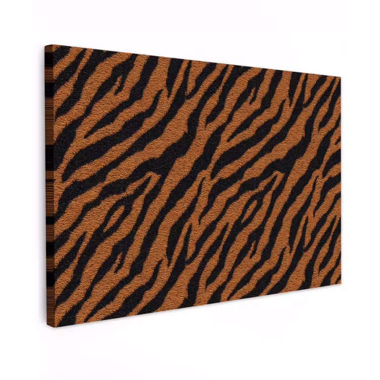 Tijger - Zwart - Vacht canvas 2cm klein 34 -z3d