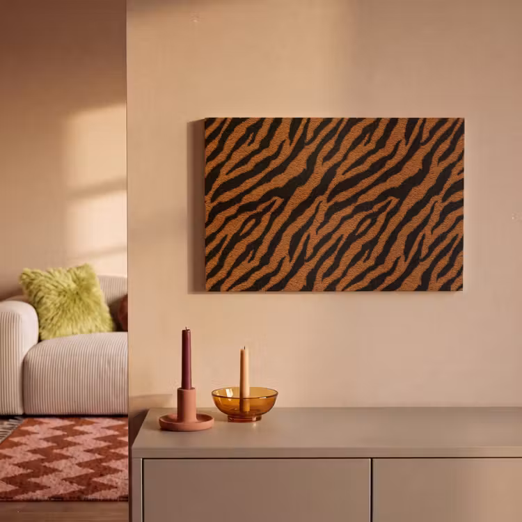 Tijger - Zwart - Vacht canvas 2cm klein 34 -sfeer1