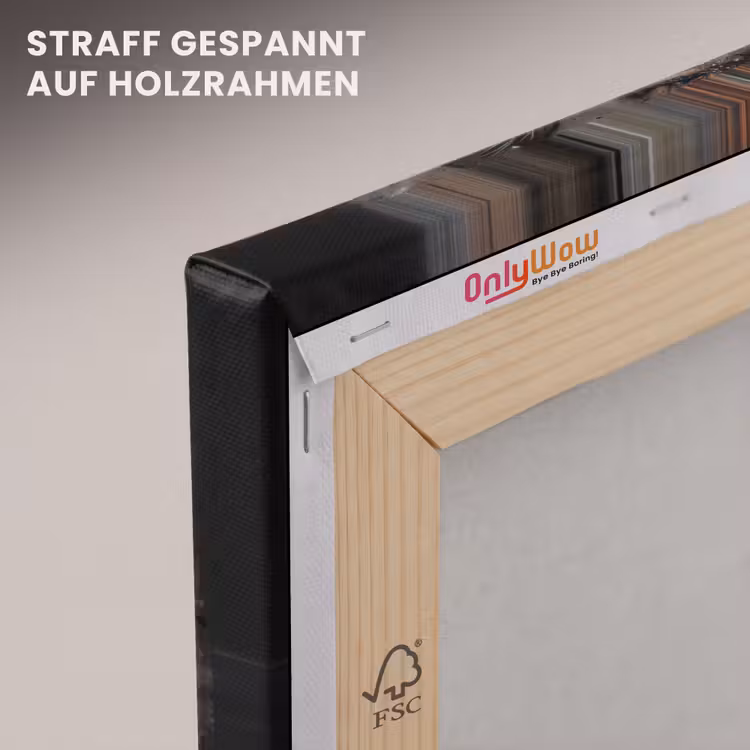 Tijger - Dieren - Portret - Luxe - Zwart canvas 2cm klein -uniquesellingpoint_afwerking-onlywow_DE