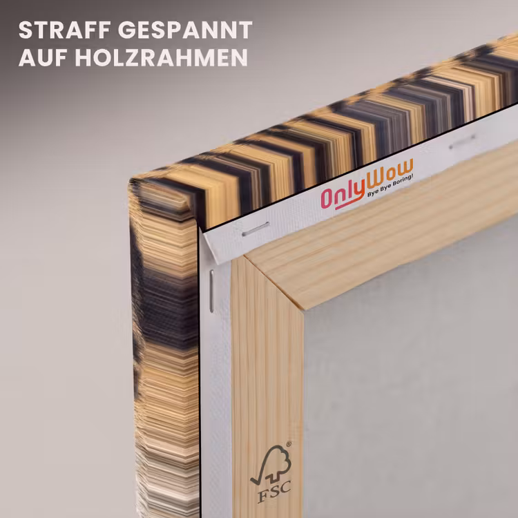 Tijgervacht - Klassiek - Zwart canvas 2cm klein -uniquesellingpoint_afwerking-onlywow_DE