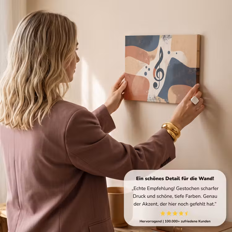 Sleutel - G - Abstract - Beige canvas 2cm klein -sfeer3