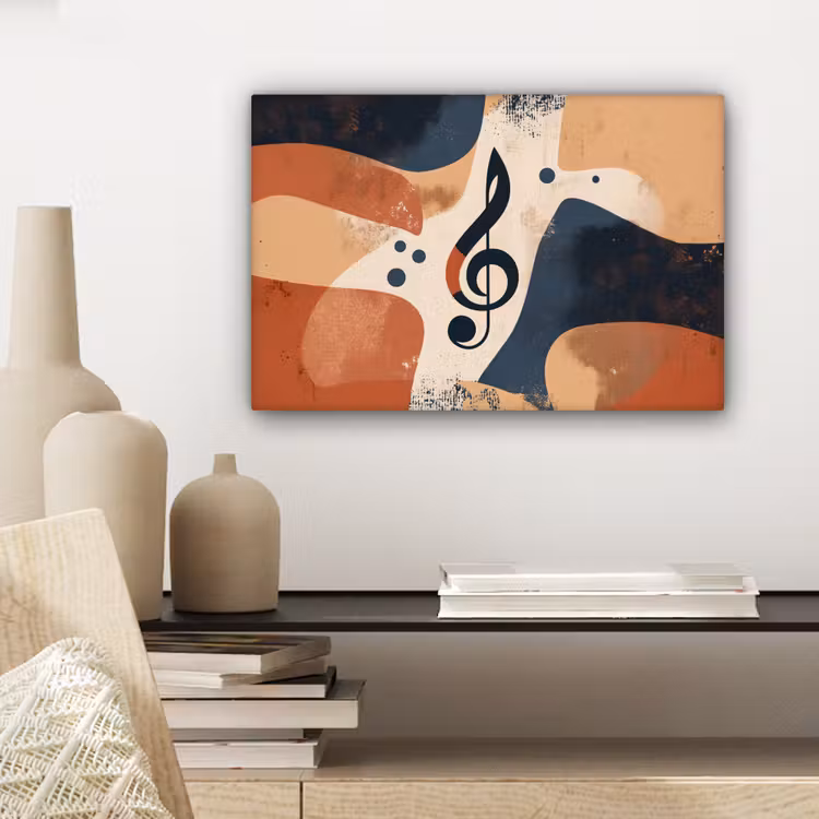 Sleutel - G - Abstract - Beige canvas 2cm klein -closeup_print_DE