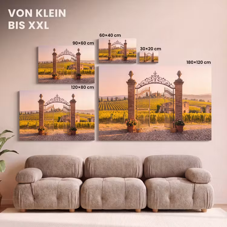 Poort - Landschap - Platteland - Zonlicht - Warm canvas 2cm klein -Xsfeer8_DE