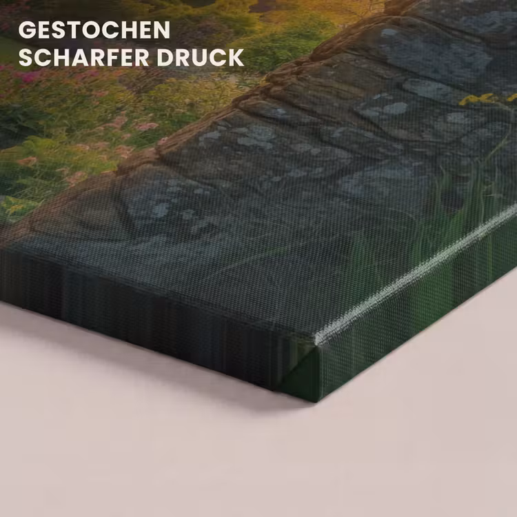 Poort - Planten - Zonsondergang canvas 2cm klein -closeup_print_DE