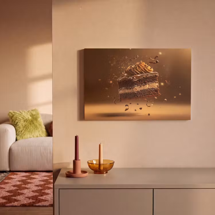 Taart - Chocolade - Eten - Brownie canvas 2cm klein -sfeer1