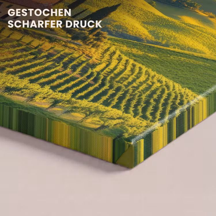 Toscane - Landschap - Wijngaarden canvas 2cm klein -uniquesellingpoint_afwerking-onlywow_DE