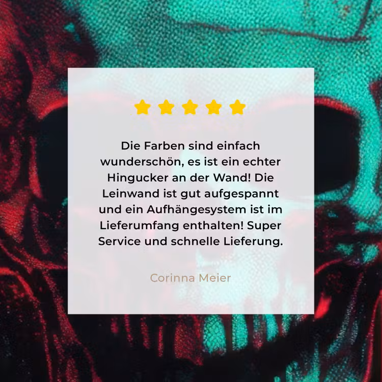Schedel - Cyberpunk - Neon Rood canvas 2cm klein -Xsfeer7_DE
