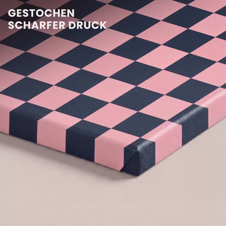 Traditioneel - Patroon - Blauw - Roze canvas 2cm klein 34 -closeup_print_DE