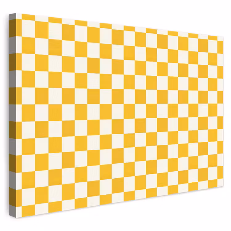 Traditioneel - Patroon - Geel canvas 2cm klein 34 -3d