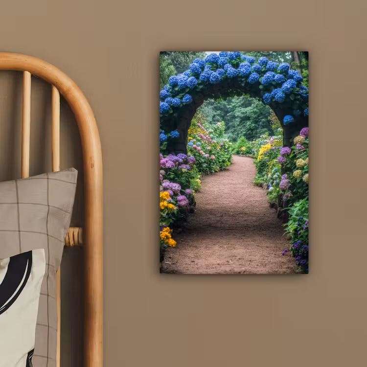 Doorkijk - Bloemen - Hortensia - Pad canvas 2cm klein -sfeer6
