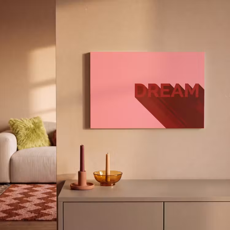 Dream - 3D - Rood - Roze canvas 2cm klein -sfeer1