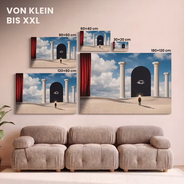 Leinwandbild - Traum – Wüste – Auge - Droom - Woestijn - Oog canvas 2cm klein