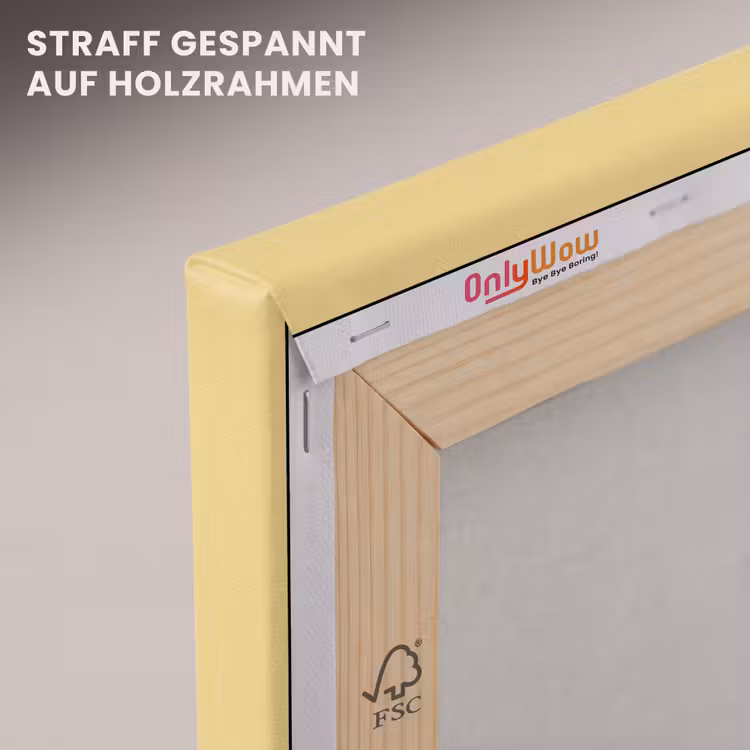 Triceratops - Cirkel - Oranje - Hoorns canvas 2cm klein -uniquesellingpoint_afwerking-onlywow_DE