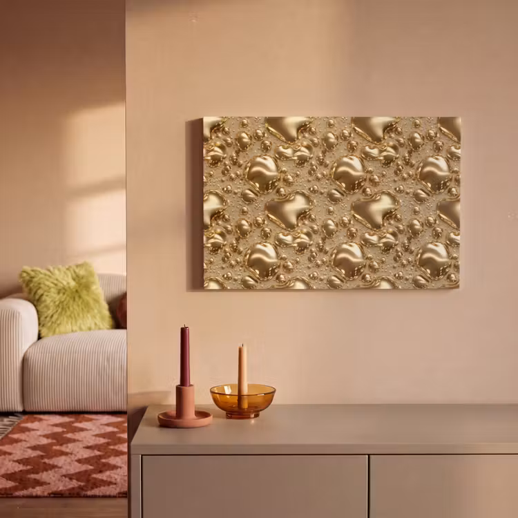Druppels - Organisch - Goud canvas 2cm klein 34 -sfeer1