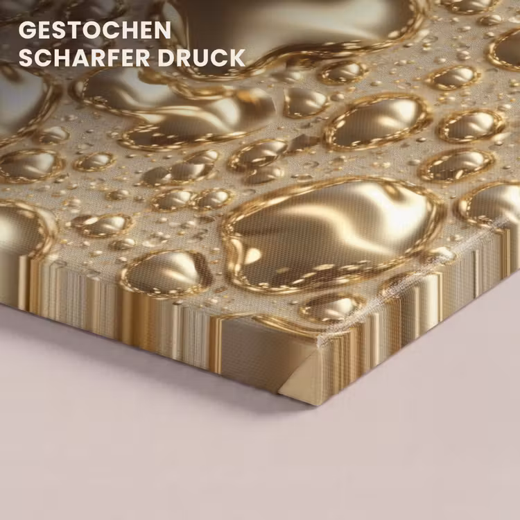 Druppels - Organisch - Goud canvas 2cm klein 34 -closeup_print_DE