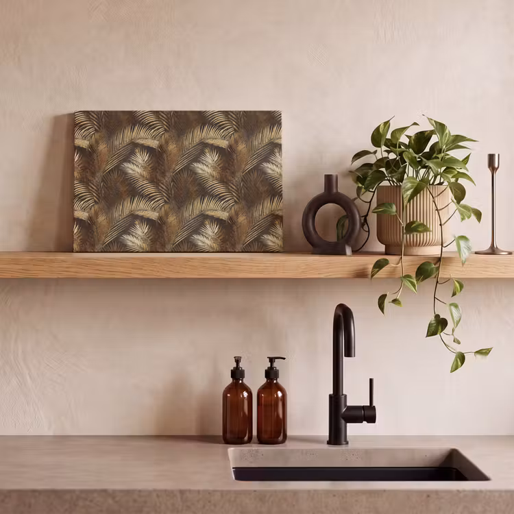 Tropisch - Bladeren - Goud canvas 2cm klein 34 -sfeer3