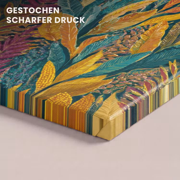 Tropische - Botanisch - Patroon - Kleurrijk - Exotisch canvas 2cm klein 34 -closeup_print_DE