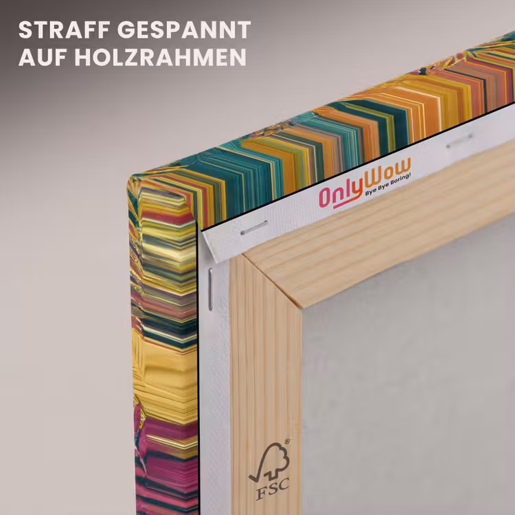 Tropische - Botanisch - Patroon - Kleurrijk - Exotisch canvas 2cm klein 34 -uniquesellingpoint_afwerking-onlywow_DE