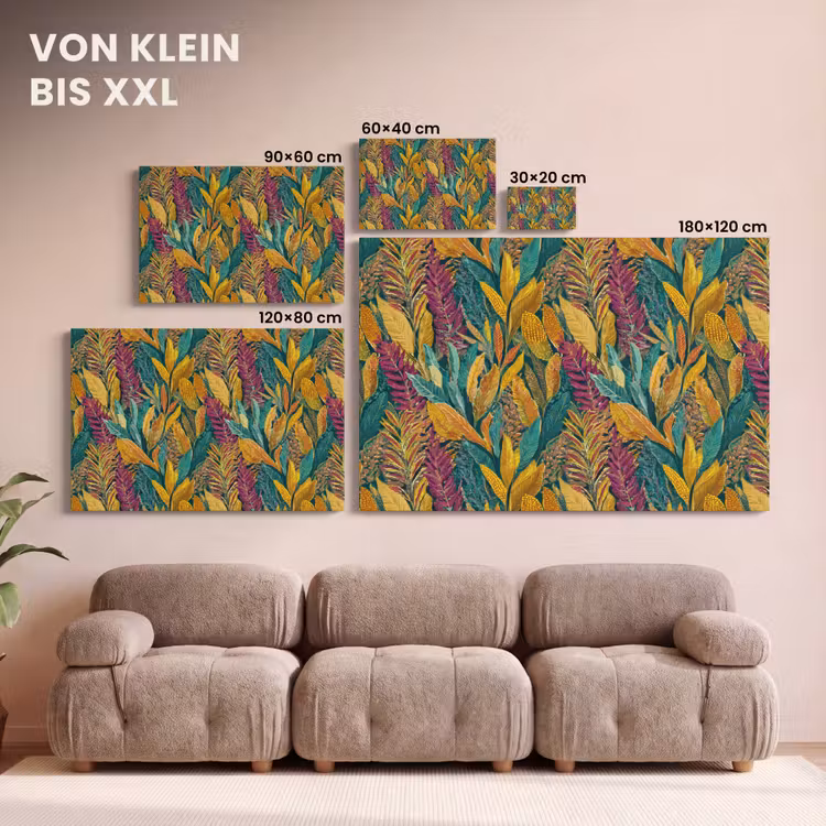 Tropische - Botanisch - Patroon - Kleurrijk - Exotisch canvas 2cm klein 34 -Xsfeer8_DE