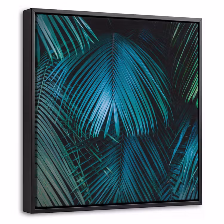 Tropical - Jungle - Bladeren - Groen Canvas met baklijst klein -threedimensional_3d_global