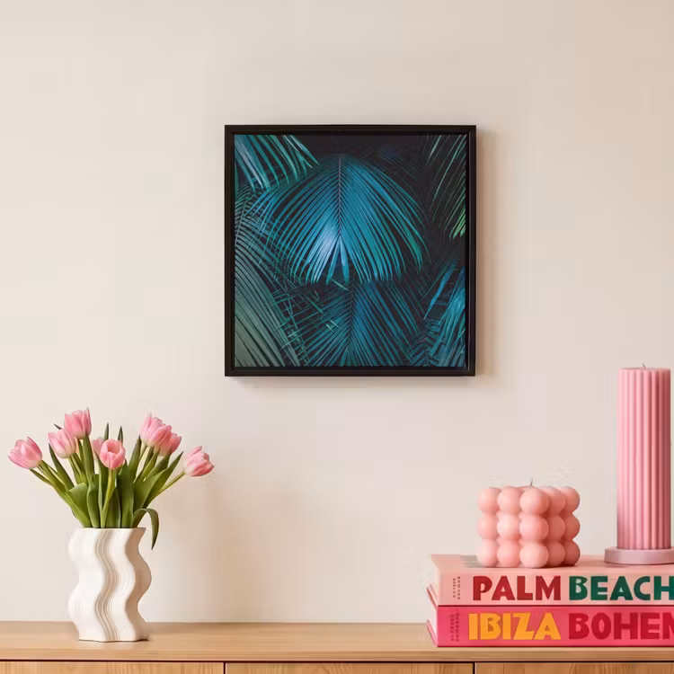 Tropical - Jungle - Bladeren - Groen Canvas met baklijst klein -atmosphere_sfeer1_global