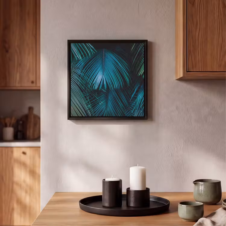 Tropical - Jungle - Bladeren - Groen Canvas met baklijst klein -atmosphere_sfeer2_global
