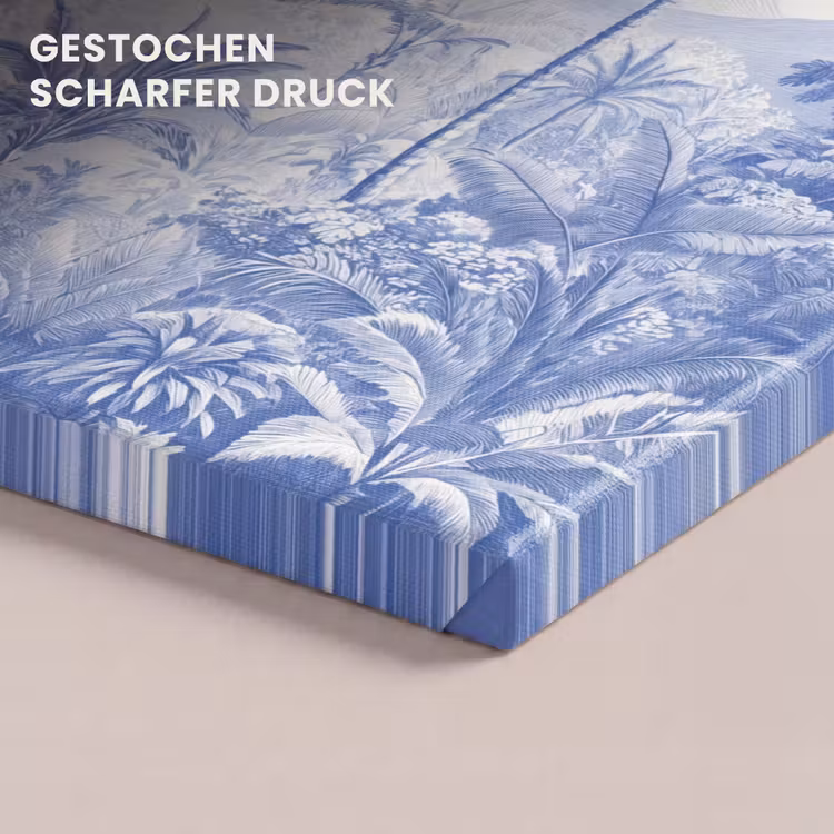 Tropisch - Jungle - Blauw canvas 2cm klein -uniquesellingpoint_afwerking-onlywow_DE