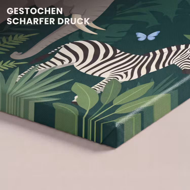 Tropisch - Jungle - Groen canvas 2cm klein -closeup_print_DE