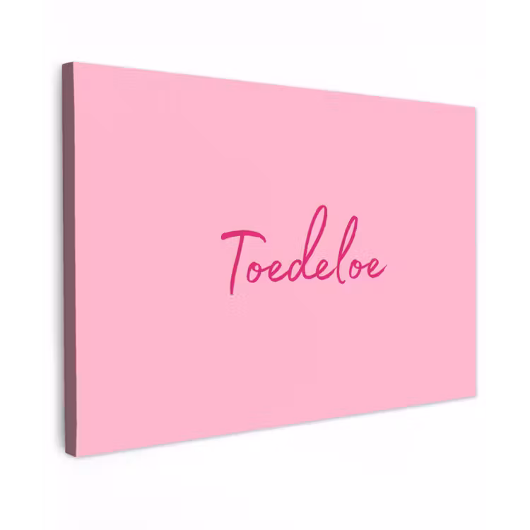 Toedeloe - Pink - Minimalist canvas 2cm klein -z3d