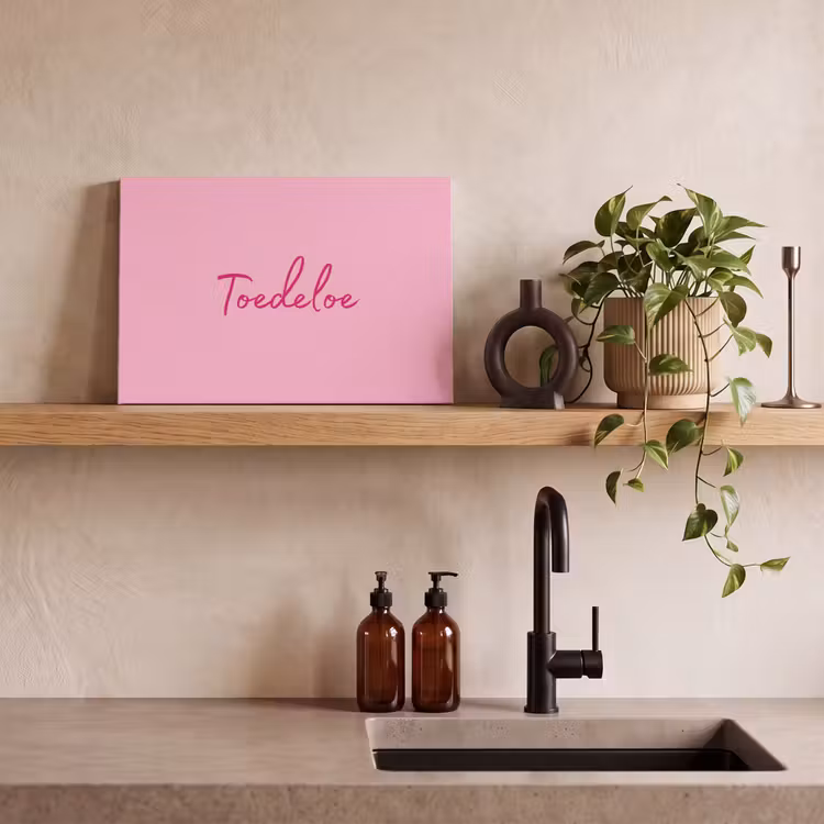 Toedeloe - Pink - Minimalist canvas 2cm klein -closeup_print_DE