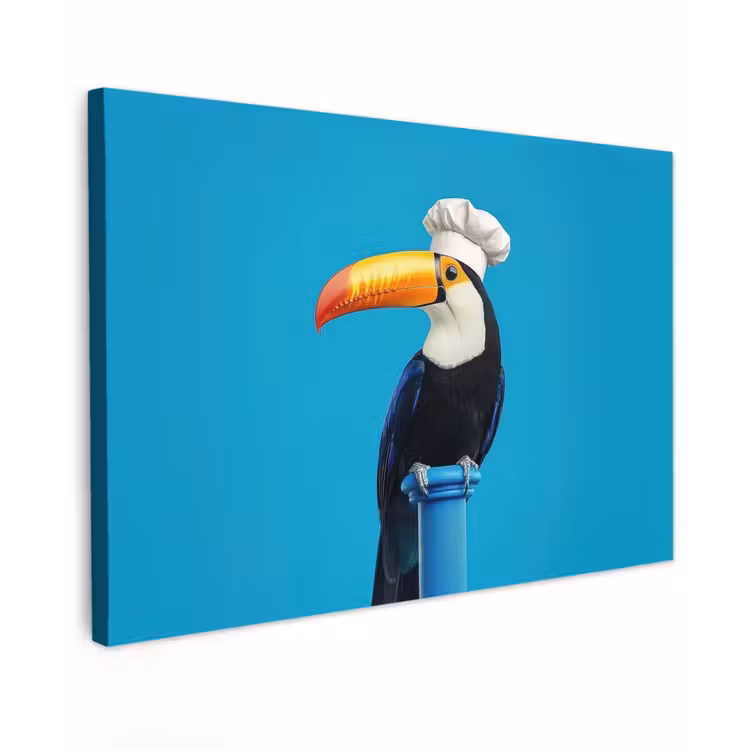Tucan - Sokkel - Vogel - Koksmuts canvas 2cm klein -z3d