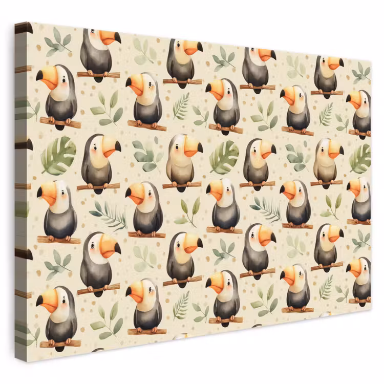 Toekans - Exotisch - Kleurrijk canvas 2cm klein 34 -3d