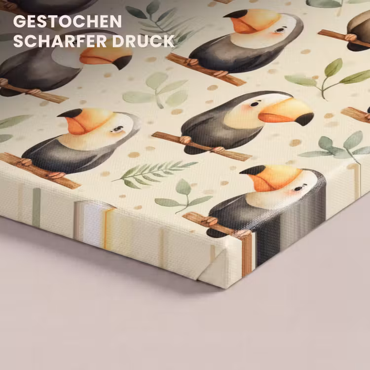 Toekans - Exotisch - Kleurrijk canvas 2cm klein 34 -closeup_print_DE