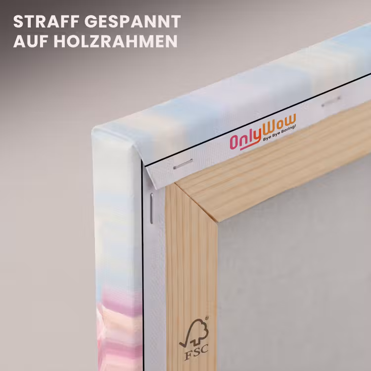 Tulpen - Veld - Lente - Roze canvas 2cm klein -uniquesellingpoint_afwerking-onlywow_DE