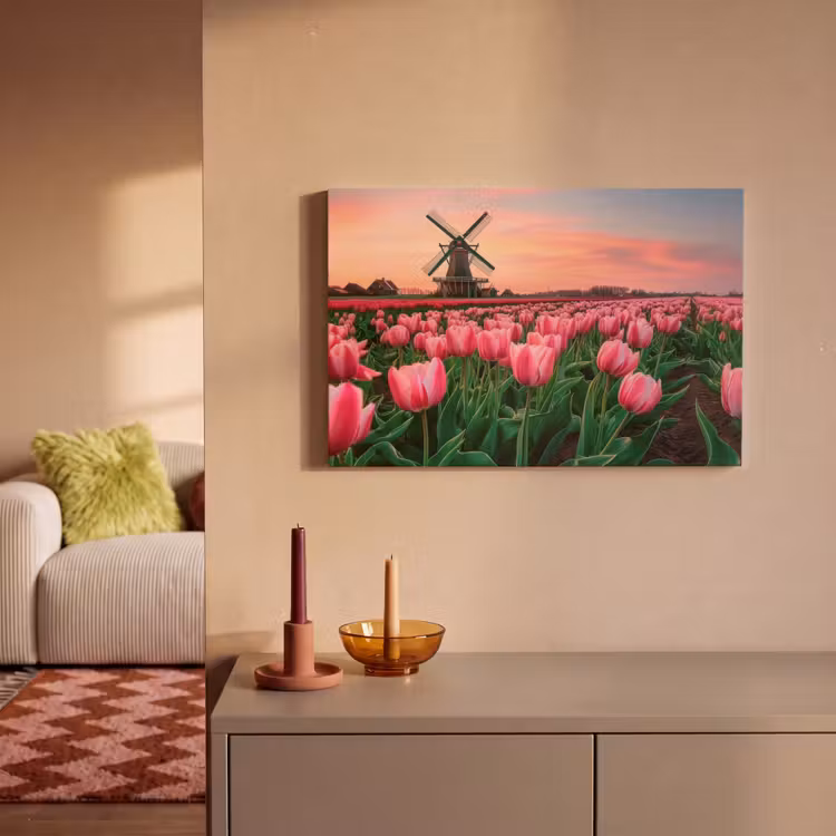 Tulpen - Molen - Nederland canvas 2cm klein -sfeer1