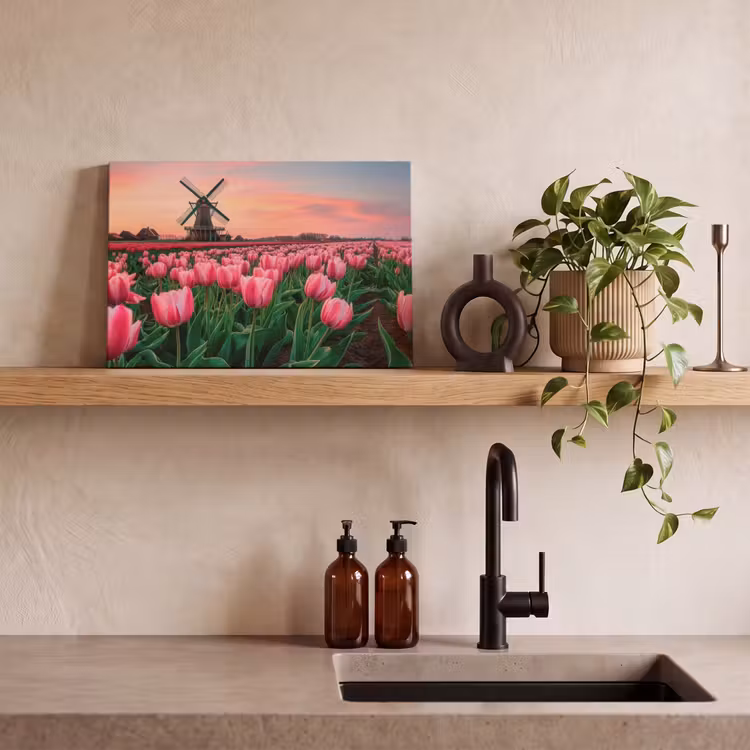 Tulpen - Molen - Nederland canvas 2cm klein -sfeer6