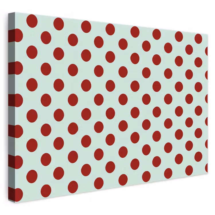 Polka - Dots - Rood canvas 2cm klein 34 -3d