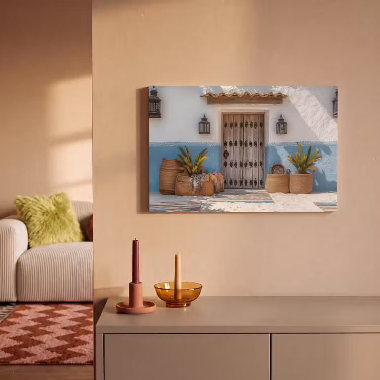 Deur - Manden - Planten canvas 2cm klein -sfeer1