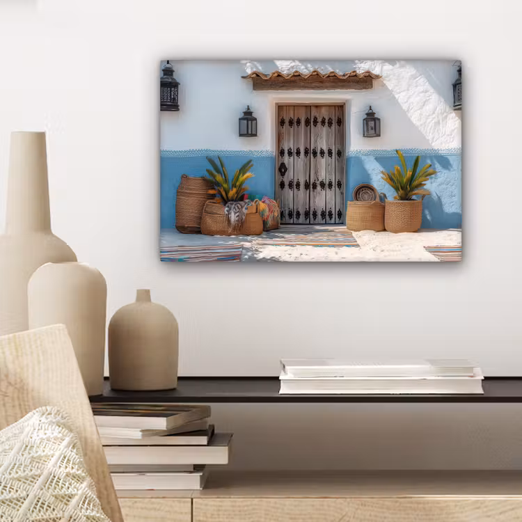 Deur - Manden - Planten canvas 2cm klein -closeup_print_DE